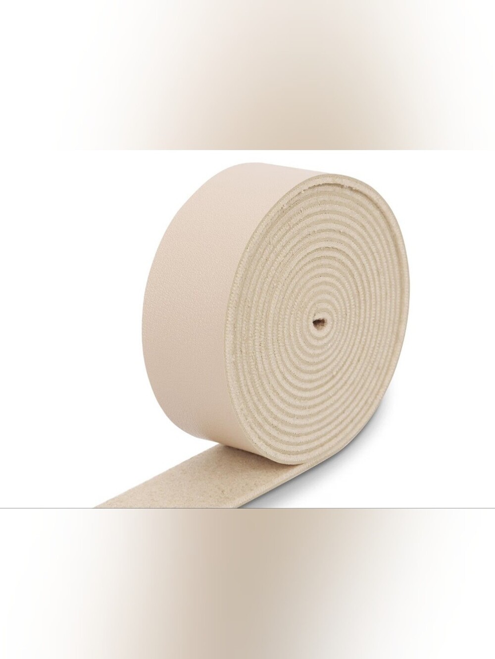Khaki Leather Strap Roll - Neutral Khaki Leather Strap for Crafts 1" By 80" Long